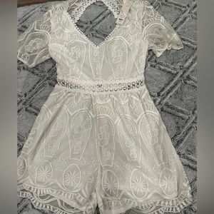 White Lace Romper